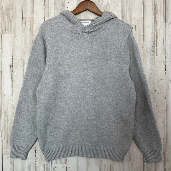 Goodfellow Co Sweater Hoodie Medium Gray Cotton Blend Oversized Skater Lounge - Picture 1 of 8